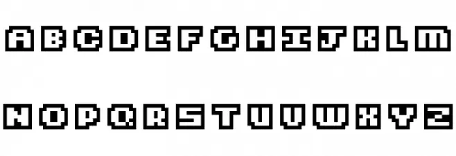 Small Hollows フォント 大文字