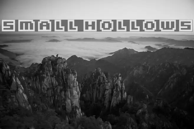 Small Hollows Font examples