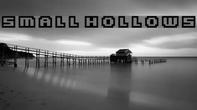 Small Hollows Font examples