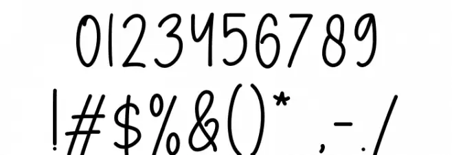 Small Kitchen Font OTHER CHARS