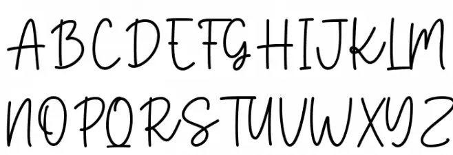 Small Kitchen Font UPPERCASE