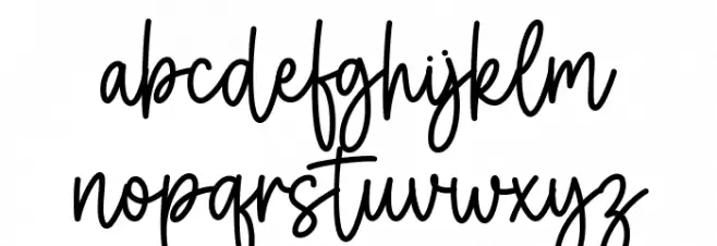 Small Kitchen Font LOWERCASE