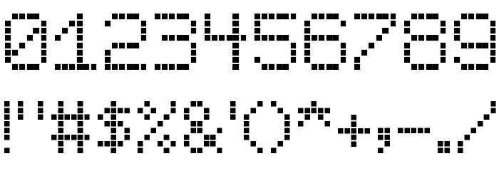 Small LCD Sign Regular Font OTHER CHARS