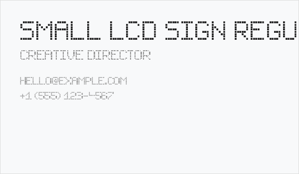 Small LCD Sign Regular Business Card