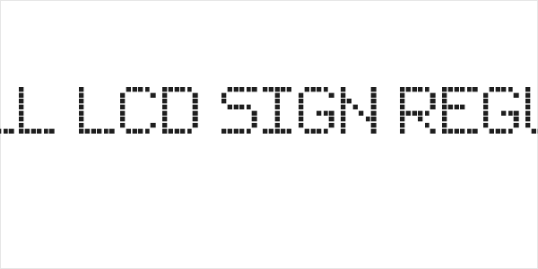 Small LCD Sign Regular Logo