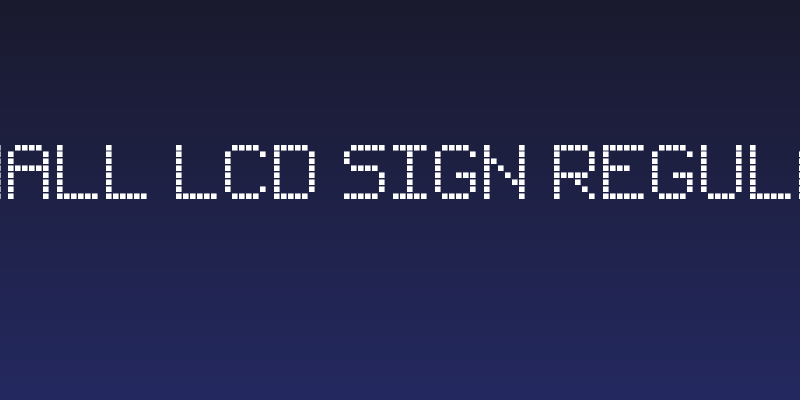 Small LCD Sign Regular Social Header