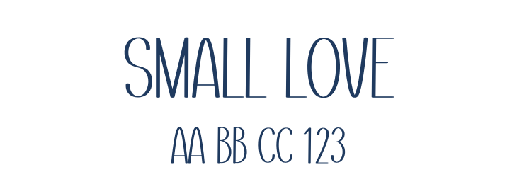 Small Love Font Preview