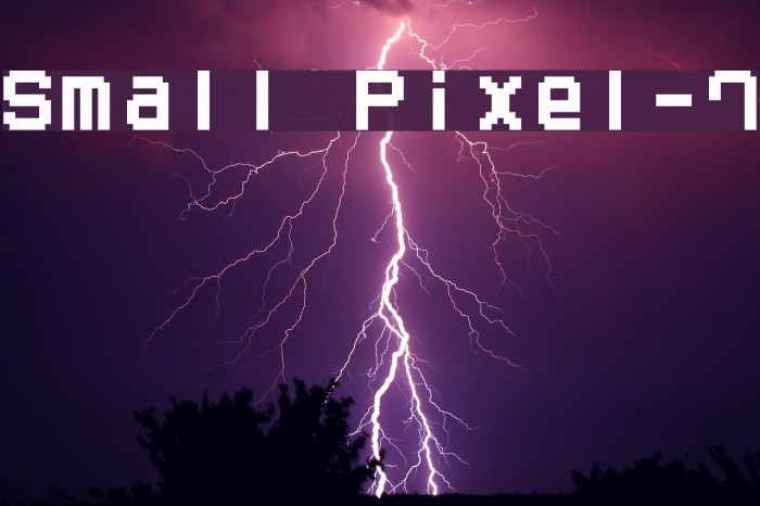 Small Pixel-7 Font examples