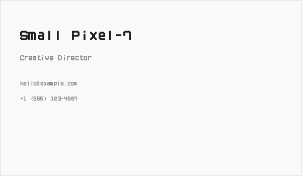 Small Pixel-7 Business Card
