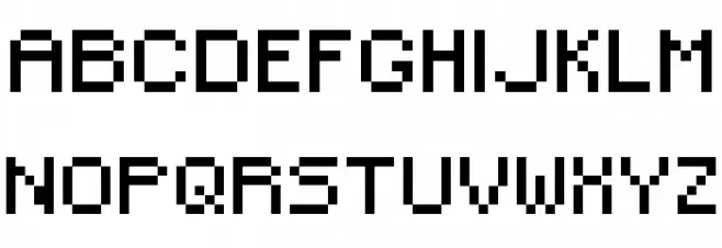 Small Pixel Regular Schriftart Groß
