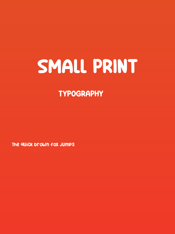 Small Print Poster