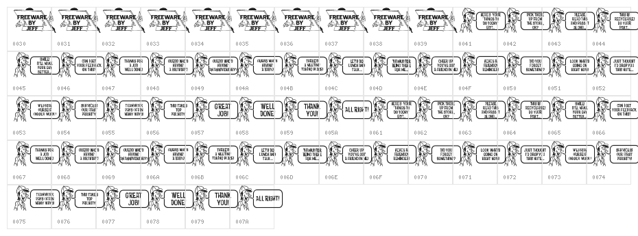 Small Talk JL Character Map