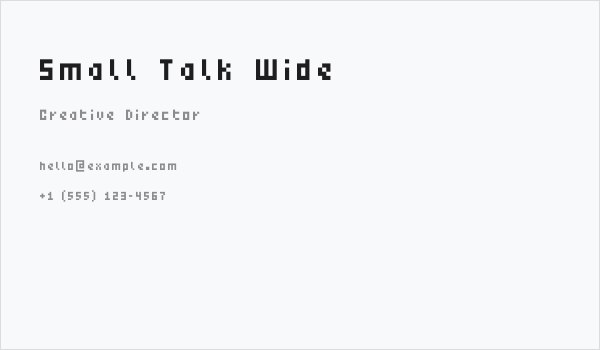 Small Talk Wide Business Card