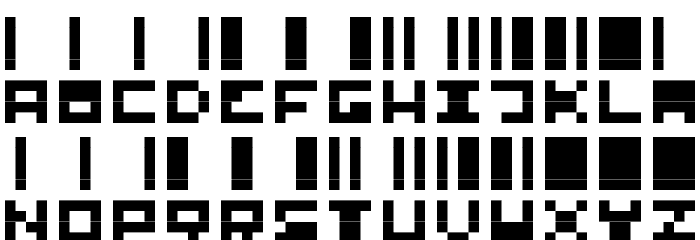 SmallBars Font LOWERCASE