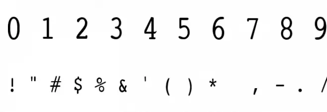 SmallTypeWriting-Medium Font Alte caractere