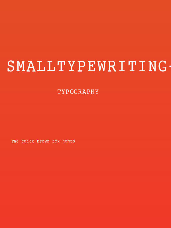 SmallTypeWriting-Medium Poster