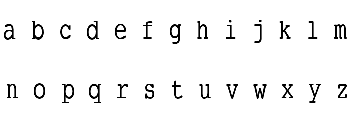 SmallTypeWriting-Medium Font LOWERCASE