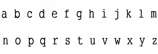 SmallTypeWriting-Medium Font Litere mici