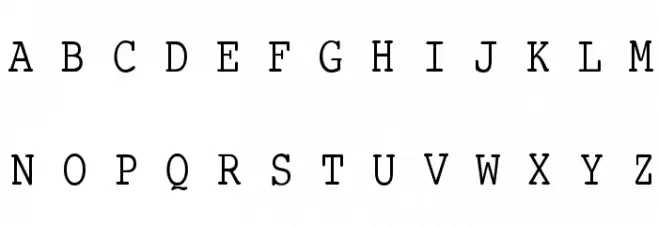 SmallTypeWriting Font Litere mari