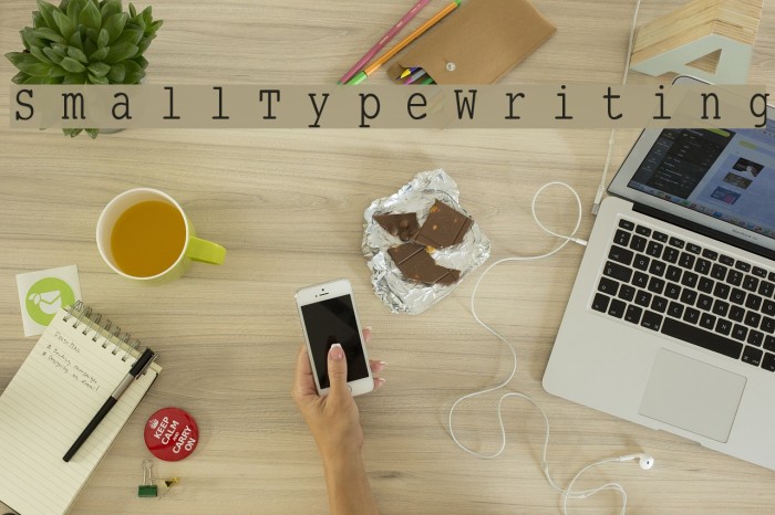 SmallTypeWriting Schriftart examples