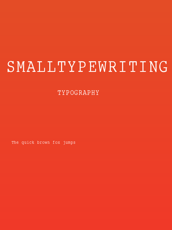 SmallTypeWriting Poster