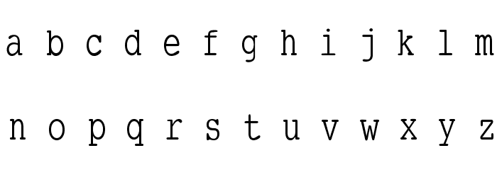 SmallTypeWriting Schriftart Kleinbuchstaben