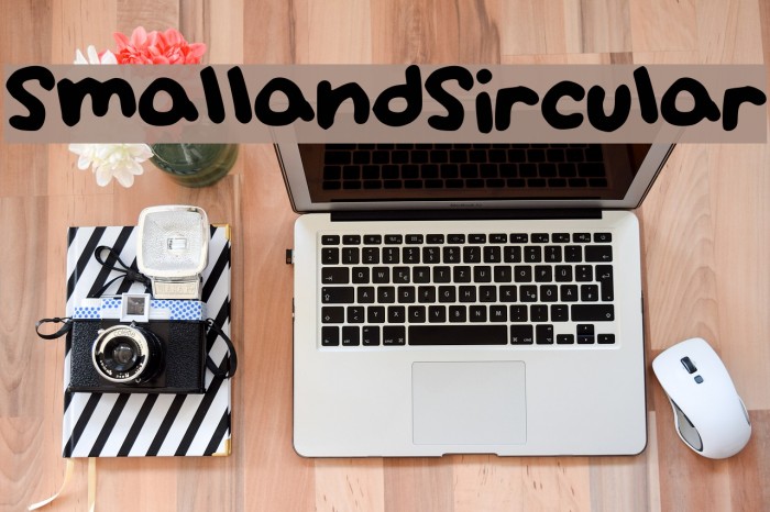 SmallandSircular Font examples