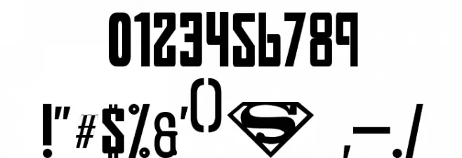 Smallville Solid Font OTHER CHARS
