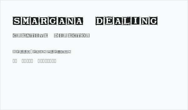 Smargana Dealing Business Card