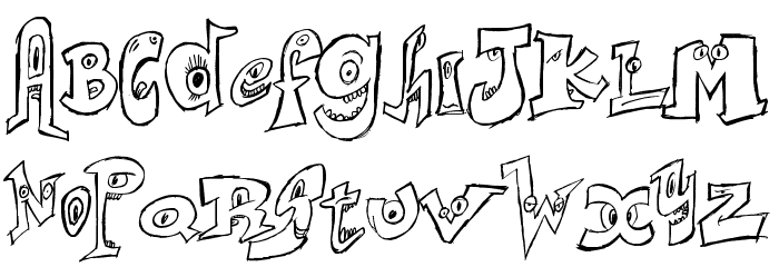 Smart Faces Font LOWERCASE
