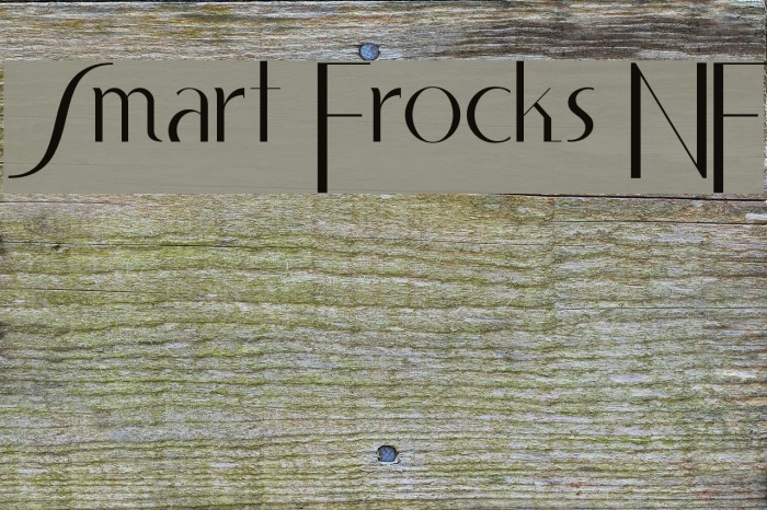 Smart Frocks NF Font examples