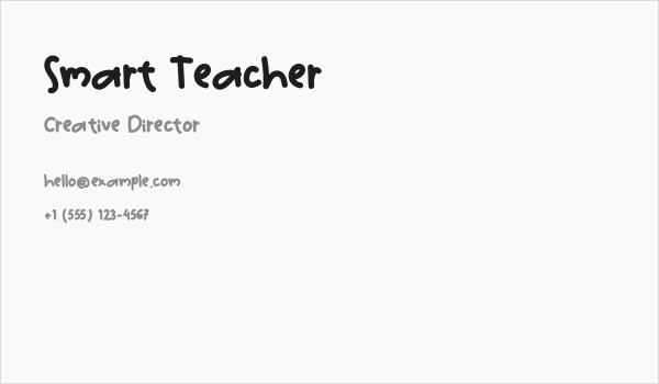 Smart Teacher Business Card