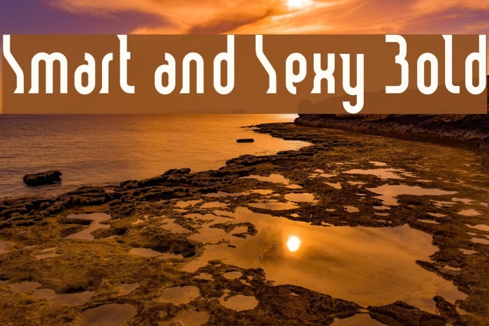 Smart and Sexy Bold Font examples