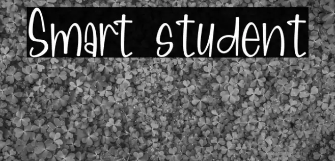 Smart student フォント examples