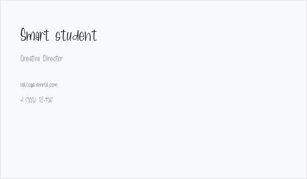 Smart student Business Card