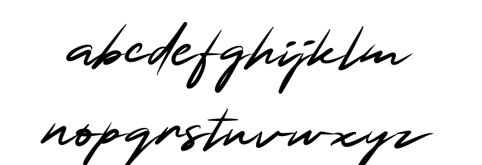 SmartSignature Font LOWERCASE