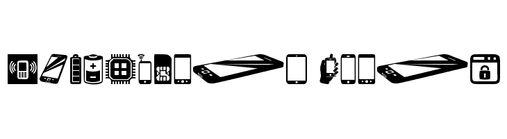 Smartphone Icons  font caratteri gratis