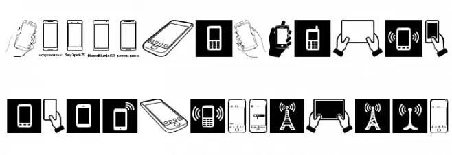 Smartphone Icons Fonte MAIÚSCULAS