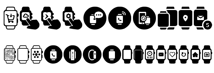 Smartwatch Font OTHER CHARS