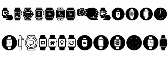 Smartwatch Font Litere mari