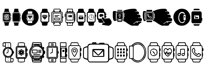 Smartwatch Font LOWERCASE
