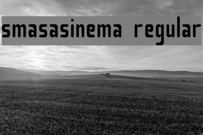 Smasasinema Regular Font examples