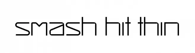 Smash Hit Thin  नि: शुल्क फ़ॉन्ट्स डाउनलोड