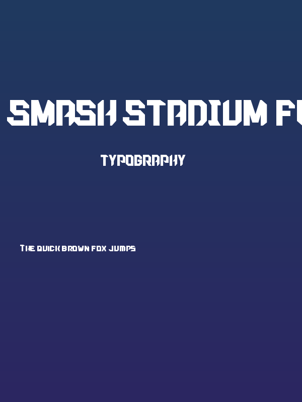 Smash Stadium Font Poster