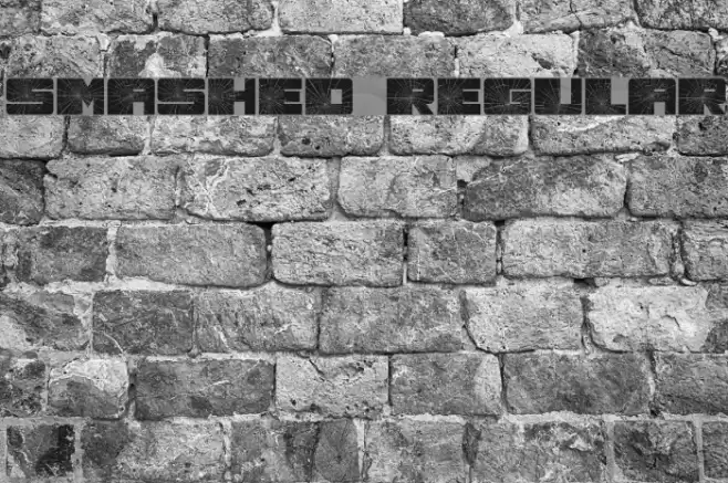 Smashed Regular Font examples
