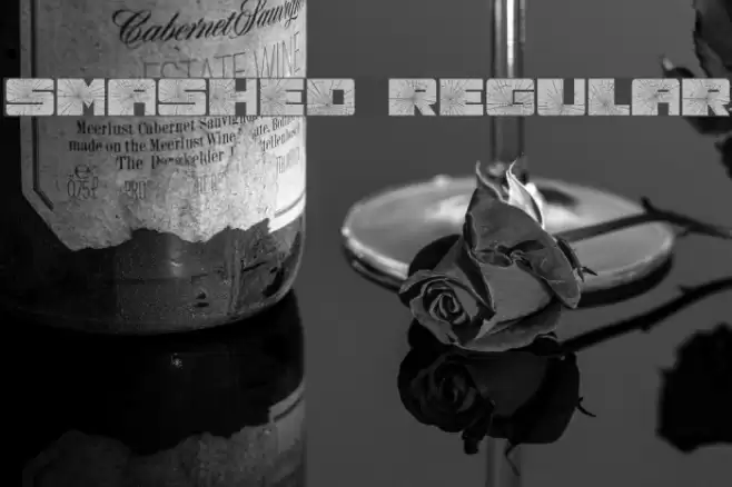 Smashed Regular Font examples
