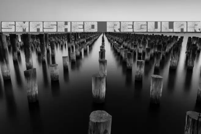 Smashed Regular Font examples