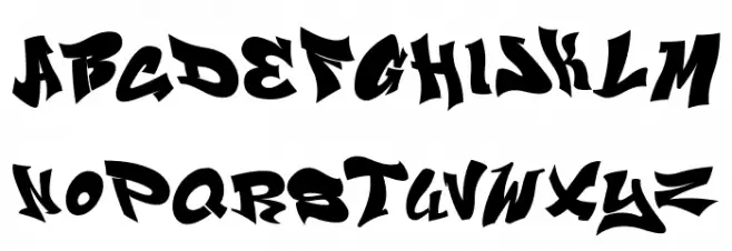 Smasher 312 Black Font Litere mari