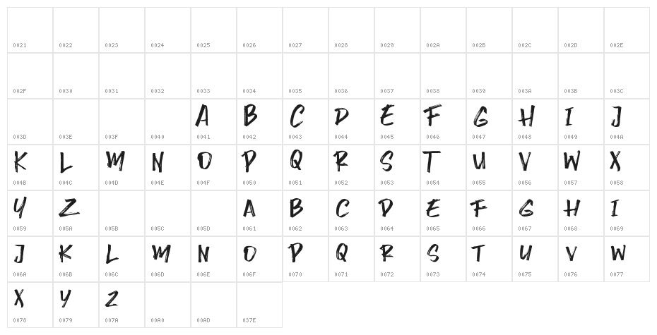 Smasher Character Map