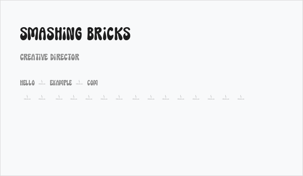 Smashing Bricks Business Card